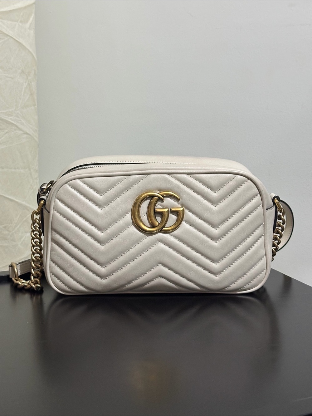 Gucci Marmont Medium Camera Bag with Gold Hardware